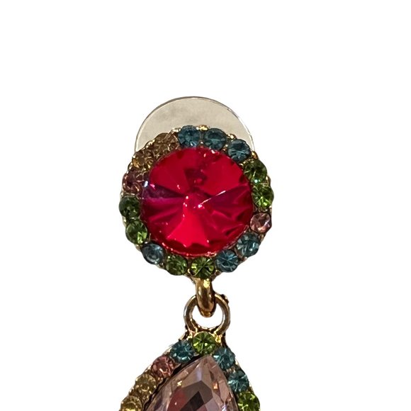 New Eye Candy Statement Multi-Color Earrings - Picture 4 of 4